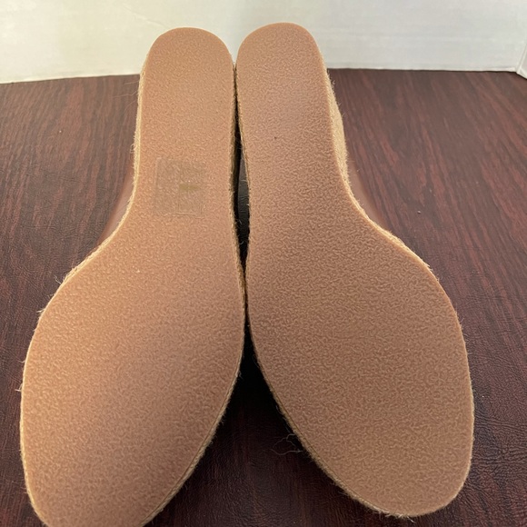 NEW Jack Rogers PALMER Crisscross Wedge Espadrille Heels Mocha Leather - Picture 5 of 8